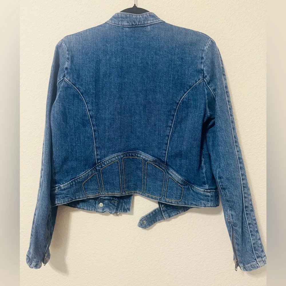 Free People Fast Lane Denim Moto Jacket Size: XS NWOT